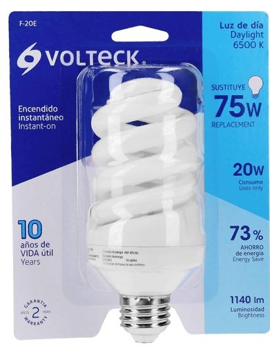[48213] FOCO ESPIRAL 20W LUZ DIA VOLTECK