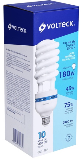 [47100] FOCO ESPIRAL 45W ALTA POTENCIA VOLTECK