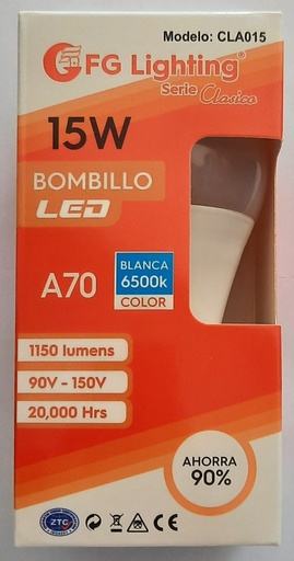 [CLA015] FOCO LED CLASICA DE 15W FG LIGHTING