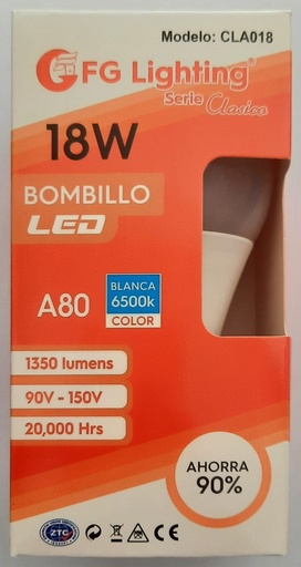 [CLA018] FOCO LED CLASICA DE 18W FG LIGHTING