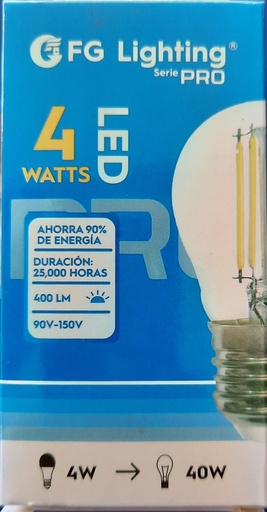 [PFL002A] FOCO LED CLEAR G45 DE 4W 6500K FG LIGHTING
