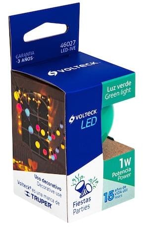 [46027] FOCO LED DE 1W COLOR VERDE VOLTECK