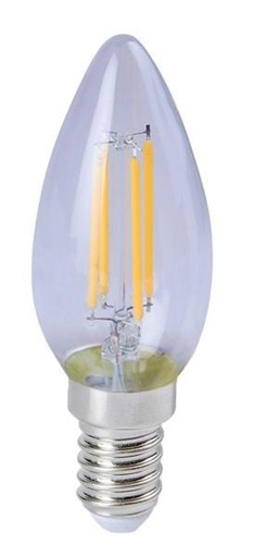 [LED-AF41] FOCO LED TRANSPARENTE 4W E14 35MM AMBAR IML