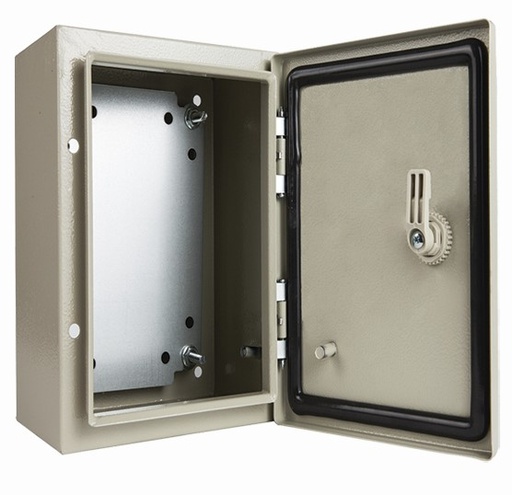 [GAB61] GABINETE METALICO IP66 400X300X200MM CON PLACA  ARGOS