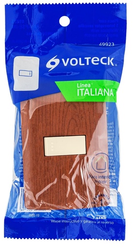 [49923] INTERRUPTOR SENCILLO 10A 120V ITALIANA MADERA VOLTECK