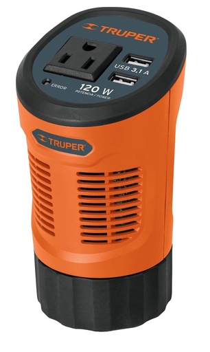 [15725] INVERSOR DE CORRIENTE 120W TIPO VASO TRUPER