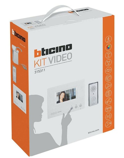 [315311] KIT VIDEOPORTERO COLOR BLANCO 4.3 MANOS LIBRES BTICINO