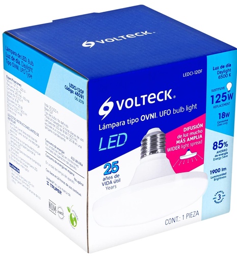 [46091] LAMPARA CIRCULAR LED 18W LUZ DIA VOLTECK