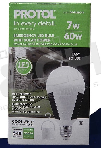 [60-ELED7-S] LAMPARA DE EMERGENCIA DE 7W