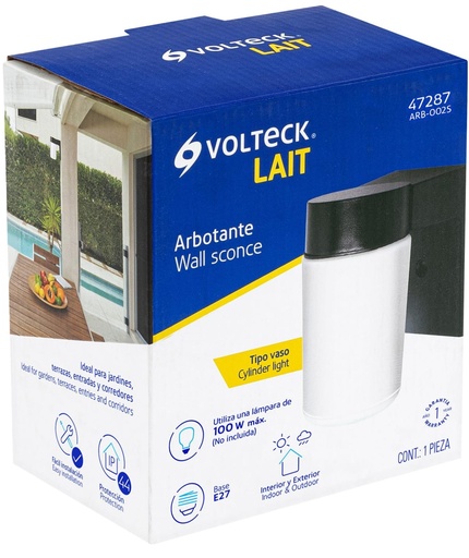 [47287] LAMPARA DE PARED TIPO VASO S/BOMBILLA VOLTECK