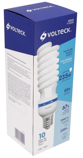 [48222] LAMPARA ESPIRAL 65W PARA 220V BASEB E40 VOLTECK