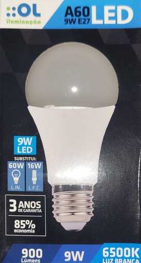 [A609B6A0] LAMPARA LED A60 9W E27 OL
