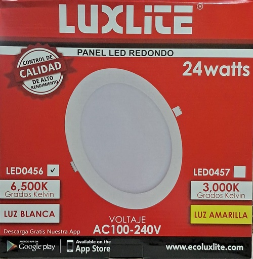 [LED0456] LAMPARA LED OJO DE BUEY 12 24W DL LUXLITE