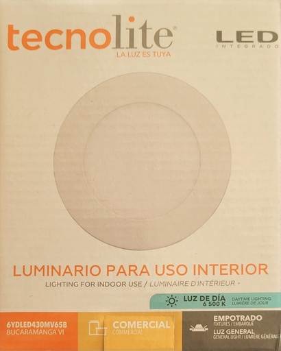 [6YDLED430MV65B] LAMPARA LED OJO DE BUEY 5 6W DL BLANCO TECNO LITE