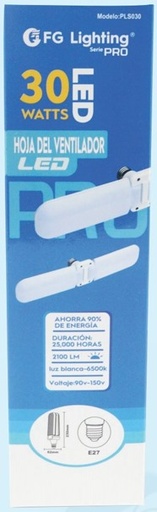 [PLS030] LAMPARA LED TIPO VENTILADOR DE 2 HOJA 30W FG LIGHTING