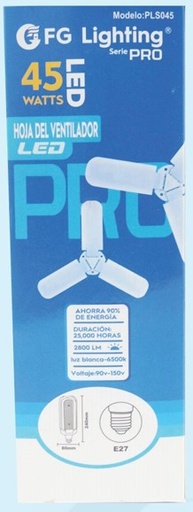 [PLS045] LAMPARA LED TIPO VENTILADOR DE 3 HOJA 45W FG LIGHTING