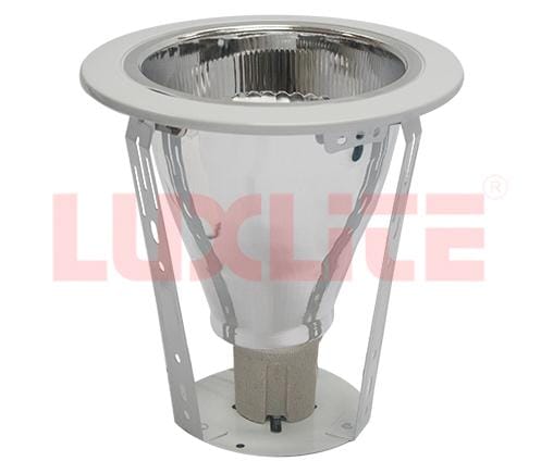 [LUM1328] LAMPARA OJO BUEY 4 PLATIADA/ARO BLANCO LUXLITE