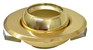 [LUM1308] LAMPARA OJO DE BUEY DIRIGIBLE P/CAJA OCTA DORADA LUXLITE