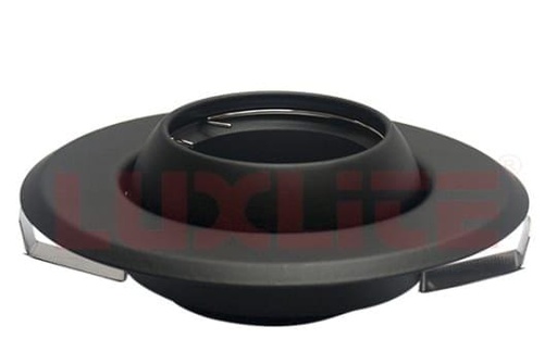 [LUM1309] LAMPARA OJO DE BUEY DIRIGIBLE P/CAJA OCTA NEGRO LUXLITE