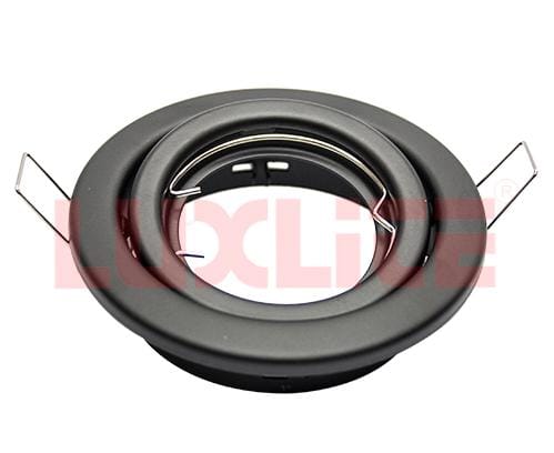 [LUM1292] LAMPARA OJO DE BUEY DIRIGIBLE P/CIELO FALSO MR16 NEGRA