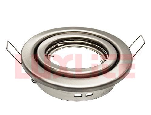 [LUM1293] LAMPARA OJO DE BUEY DIRIGIBLE P/CIELO FALSO MR16 PLATEADA