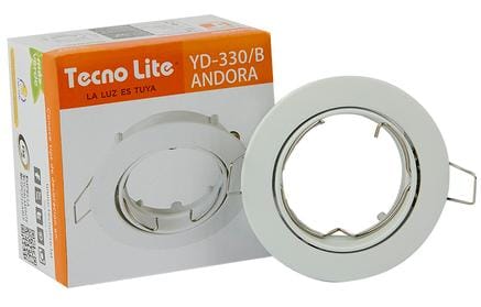 [YD-330/B] LAMPARA OJO DE BUEY MOBIBLE PARA MR16 BLANCO TECNO LITE