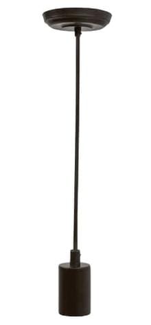 [60SOCK044MVE27N] LAMPARA PARA TECHO 1X40W SUSPENDIDA NEGRO MATE  TECNO LITE