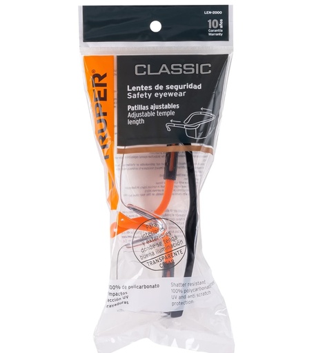 [14284] LENTES DE SEGURIDAD VARILLAS AJUSTABLE