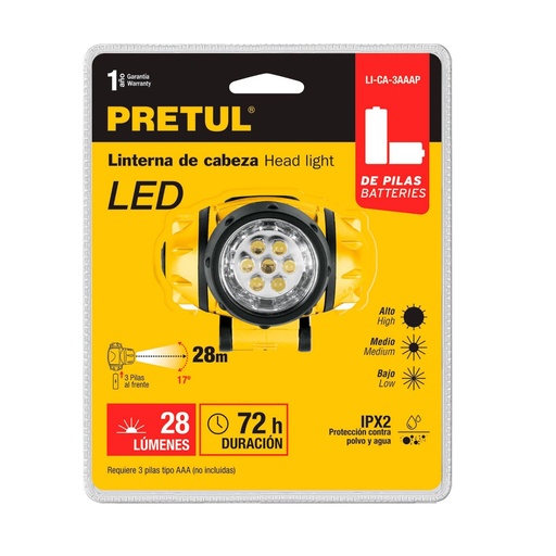 [27083] LINTERNA LED PARA CABEZA PRETUL