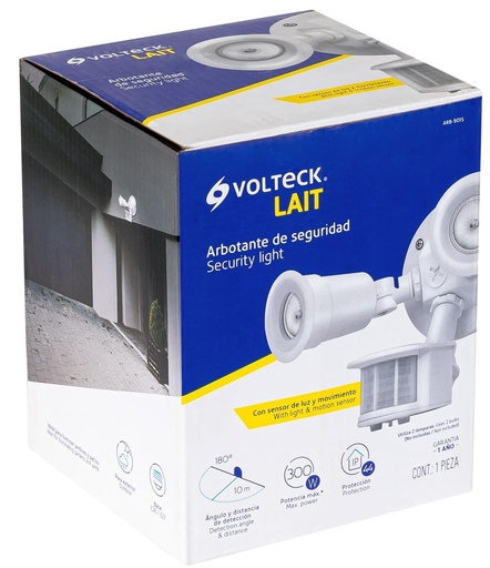 [46480] LUMINARIO P/INTEMPERIE 300W SENSOR DE MOV BLANCO VOLTECK