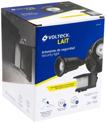 [47275] LUMINARIO P/INTEMPERIE 300W SENSOR DE MOV NEGRO VOLTECK