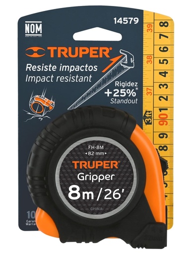 [14579] METRO FLEXOMETRO CONTRA IMPACTO 8MTS TRUPER