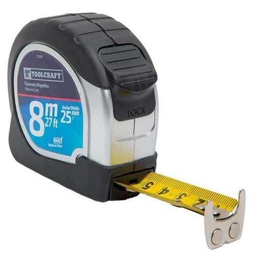 [TC1419] METRO MAGNETICO 8M X 25MM TOOLCRAFT