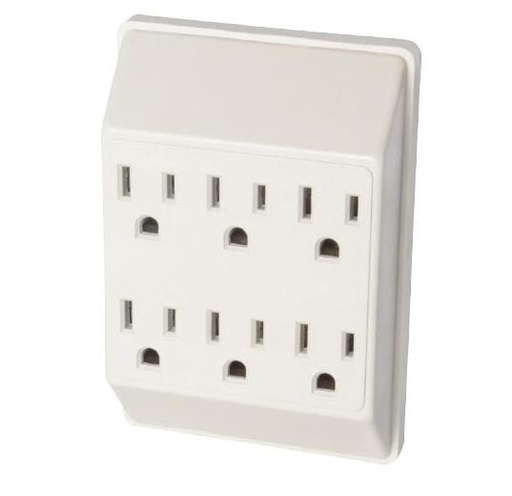 [FU0177] MULTICONTACTO 6 TOMAS ATERRIZADAS FULGORE