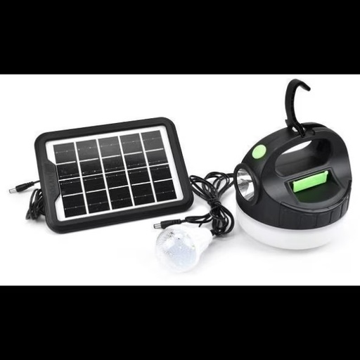 [CL23] PANEL SOLAR COMBO C/2 BOMBILLA USB RADIO Y LINTERNA