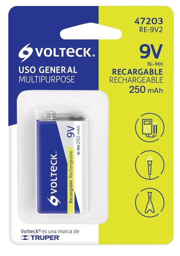 [47203] PILA RECARGABLE 9V VOLTECK