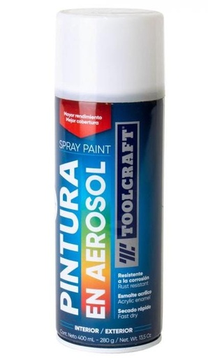 [TC1642] PINTURA SPRAY BLANCO BRILLANTE TOOLCRAFT