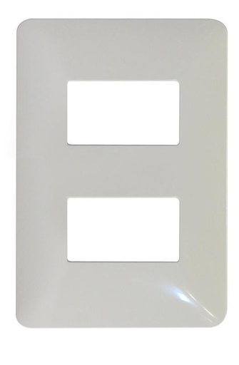 [AM503/2BN] PLACA 2 MODULOS BLANCO MATIX BTICINO