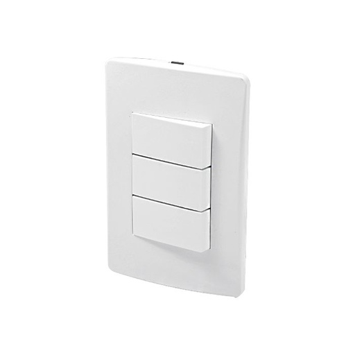 [FU1462] PLACA 3 APAGADORES SENCILLOS P/CAJA HABIT FULGORE