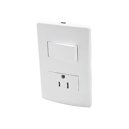 [FU1464] PLACA APAGADOR SENCILLO CONTACTO ATERRIZADO HABIT FULGORE