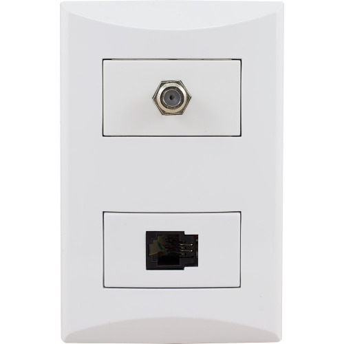 [3057] PLACA CONBINADO TELEFONO Y TELEVISION P/CAJA