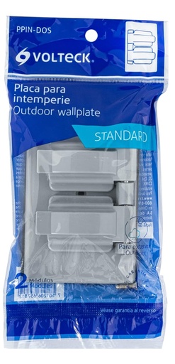[46410] PLACA PASTICA 2 MODULOS PARA INTEMPERIE VOLTECK