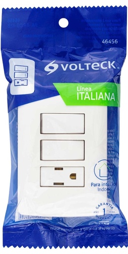[46456] PLACAS DE 1 TOMA Y 2 INTERRUPTOR VOLTECK