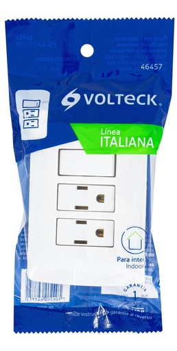 [46457] PLACAS DE 2 TOMA Y 1 INTERRUPTOR VOLTECK