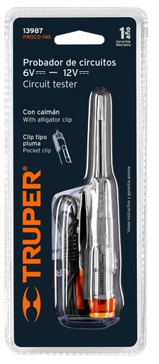 [13987] PROBADOR DE CIRCUITO DE 6 A 12V TRUPER