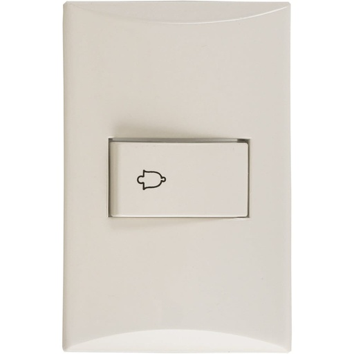 [1002-V] PULSADOR PARA TIMBRE 15A 125V MARFIL PLATA EAGLE