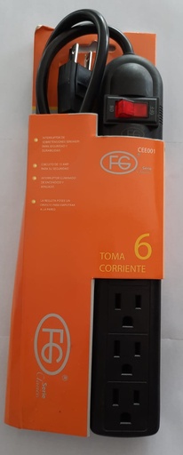 [CEE001] REGLETA DE 6 TOMA FG LIGHTING
