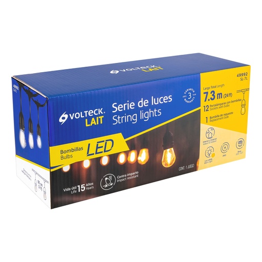 [49992] SERIE DE 7.3M PARA 12 LUCES VOLTECK