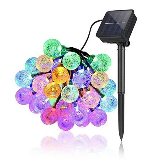 [GSX-029] SERIE DE LUZ TIPO ESFERA MULTICOLOR DE 10M LUZ SOLAR ORO