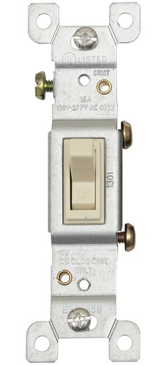 [1301V] SWITCH SENCILLO 15A 120V P/CAJA MARFIL EAGLE